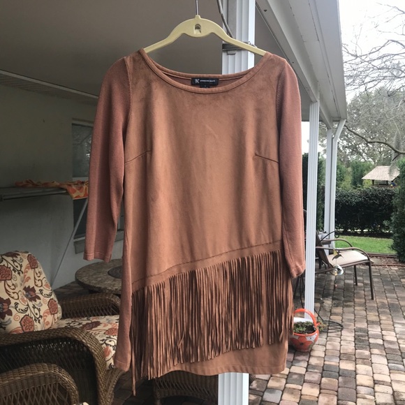 INC International Concepts Boho Fringe Top - Picture 3 of 6